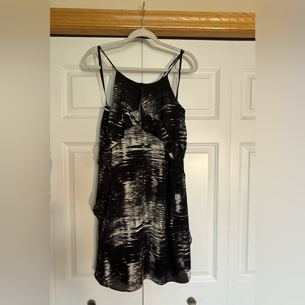 BCBGMaxAzria Black and White Backless Dress